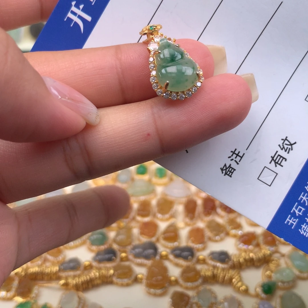 翡翠银S925镶嵌颈饰