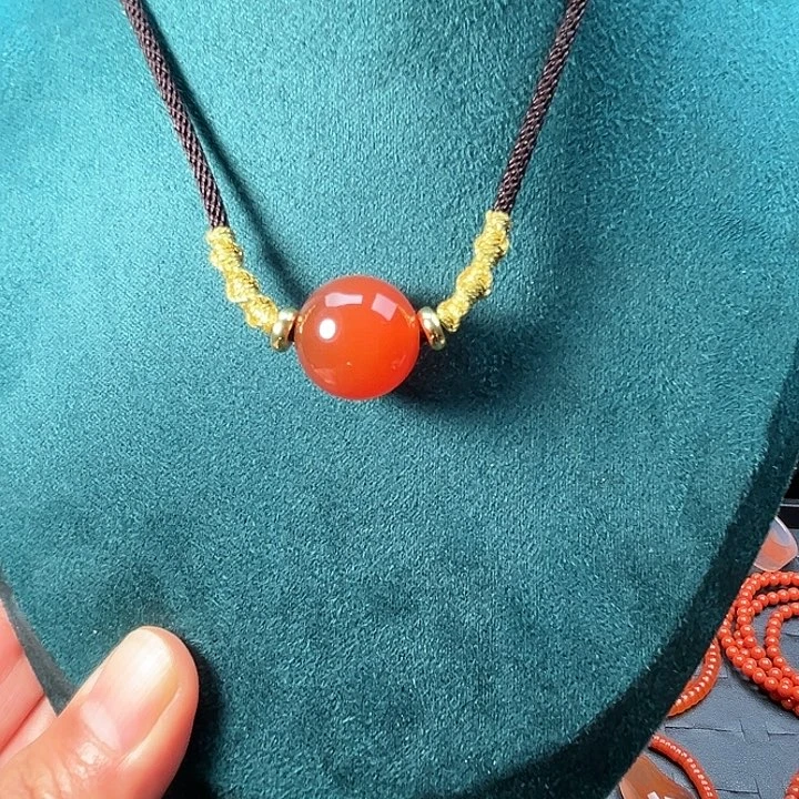 南红玛瑙未镶嵌颈饰冰红锁骨链卡15➕