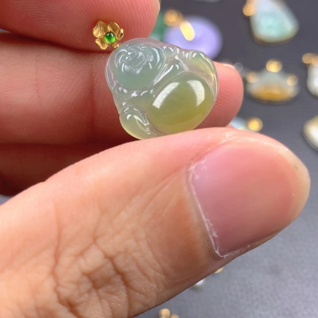 【闪购商品】翡翠18K金镶嵌颈饰翡翠