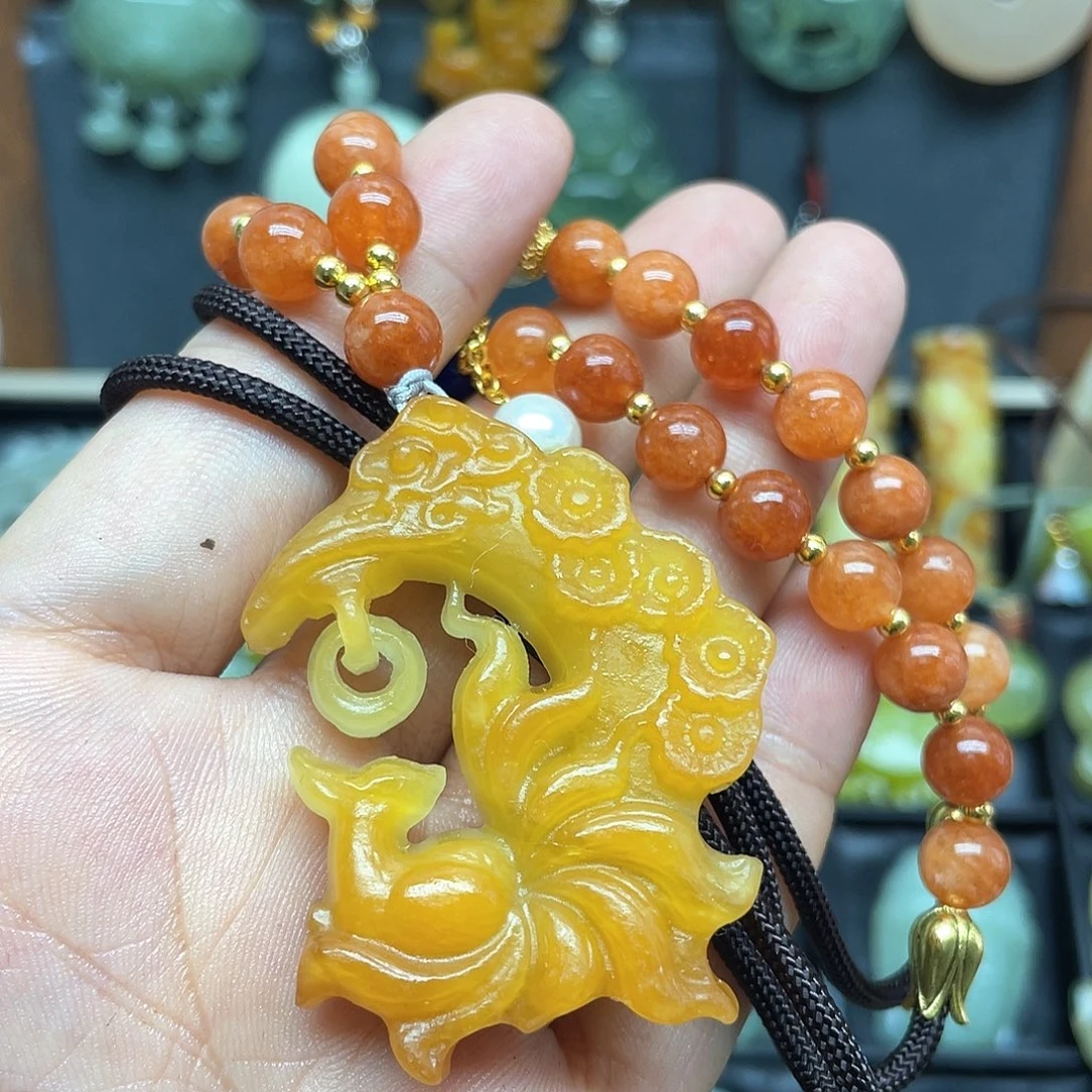 未镶嵌蛇纹石玉项链