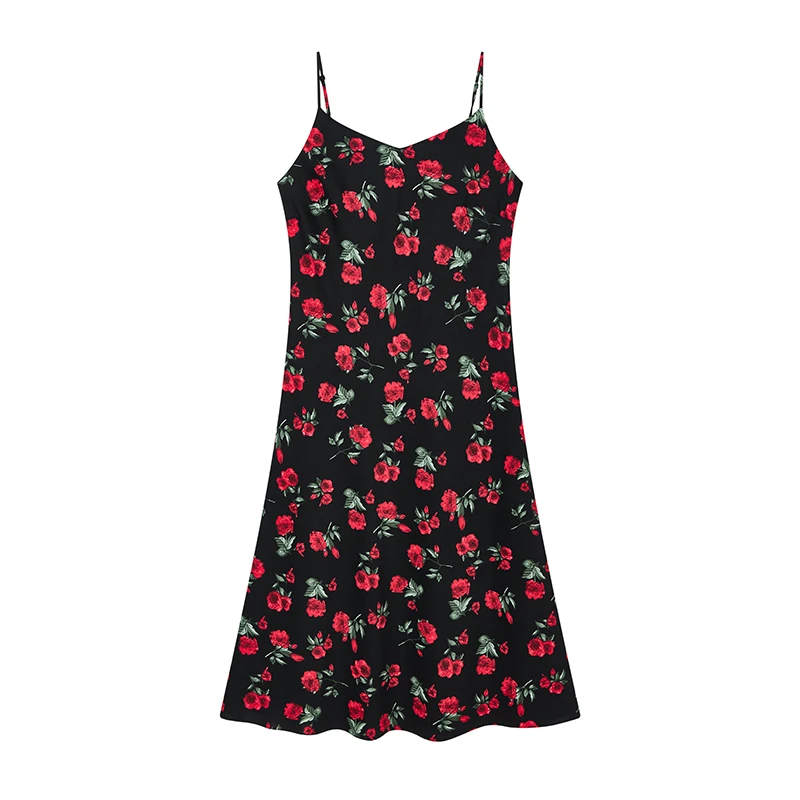 【达人专属】法式碎花连衣裙W6135