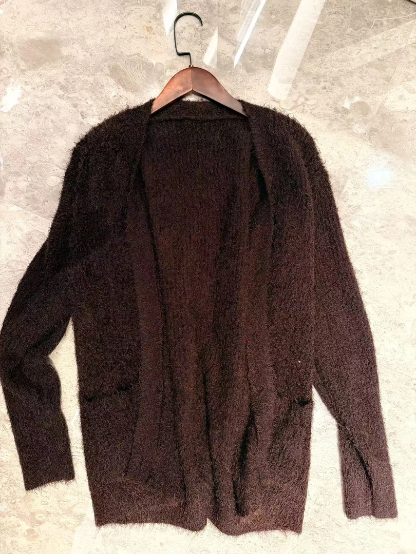 YS361 咖色羊绒开衫【干洗】