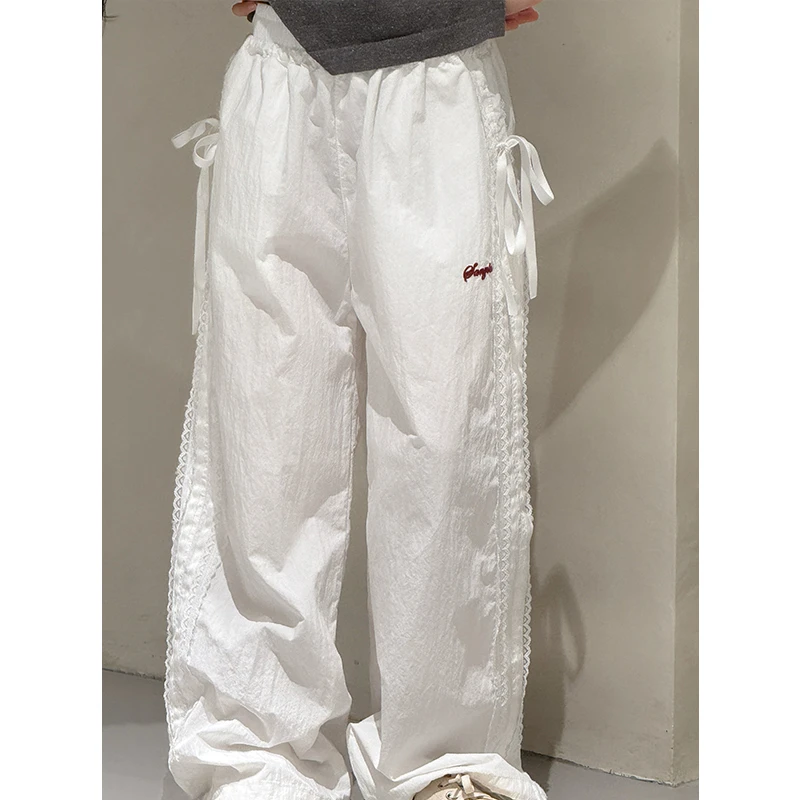 K28627韩系女童休闲裤儿童夏季裤子2025新款女大童宽松阔腿裤薄款