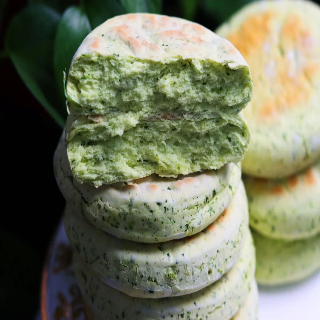 西北甘肃清真苜蓿馍苜蓿馒头苜蓿饼包邮