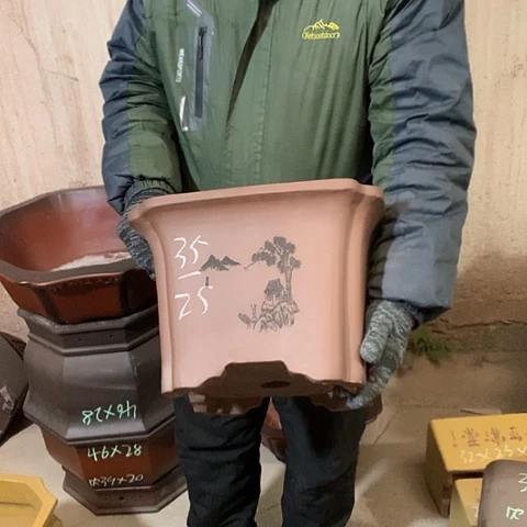 紫砂花盆手工制作