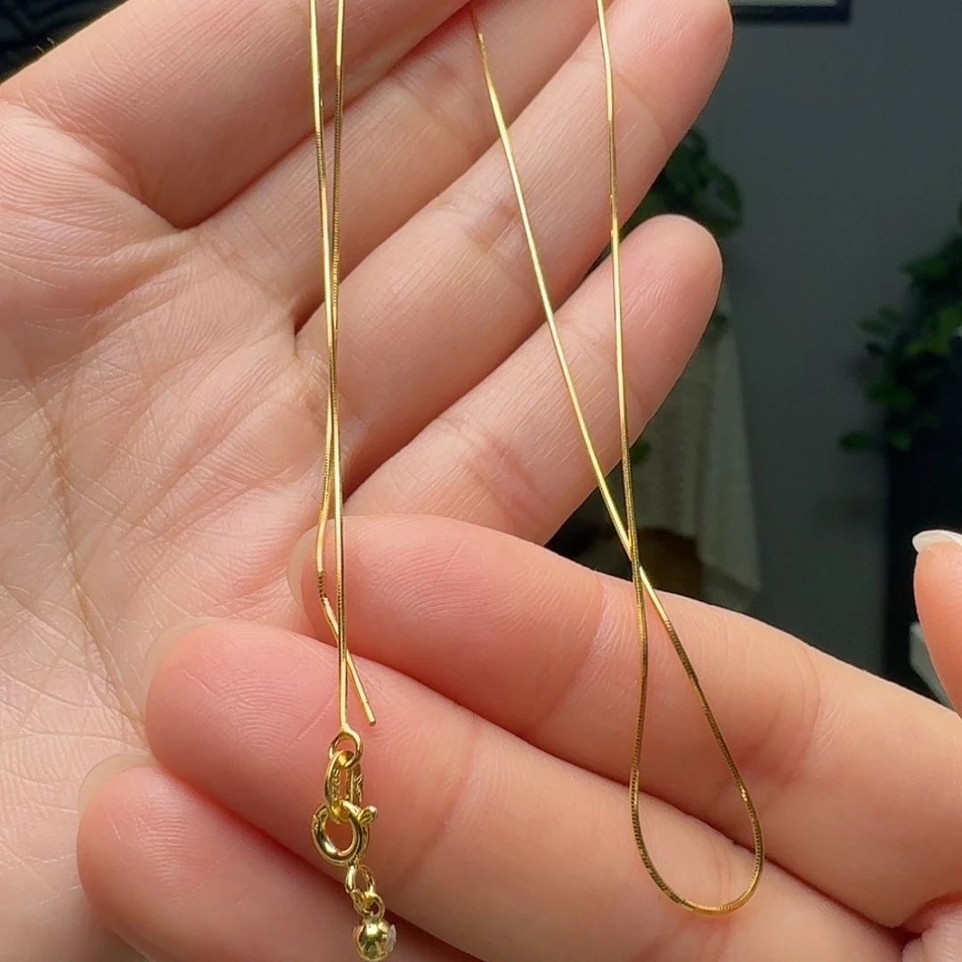 翡翠未镶嵌项链银链子