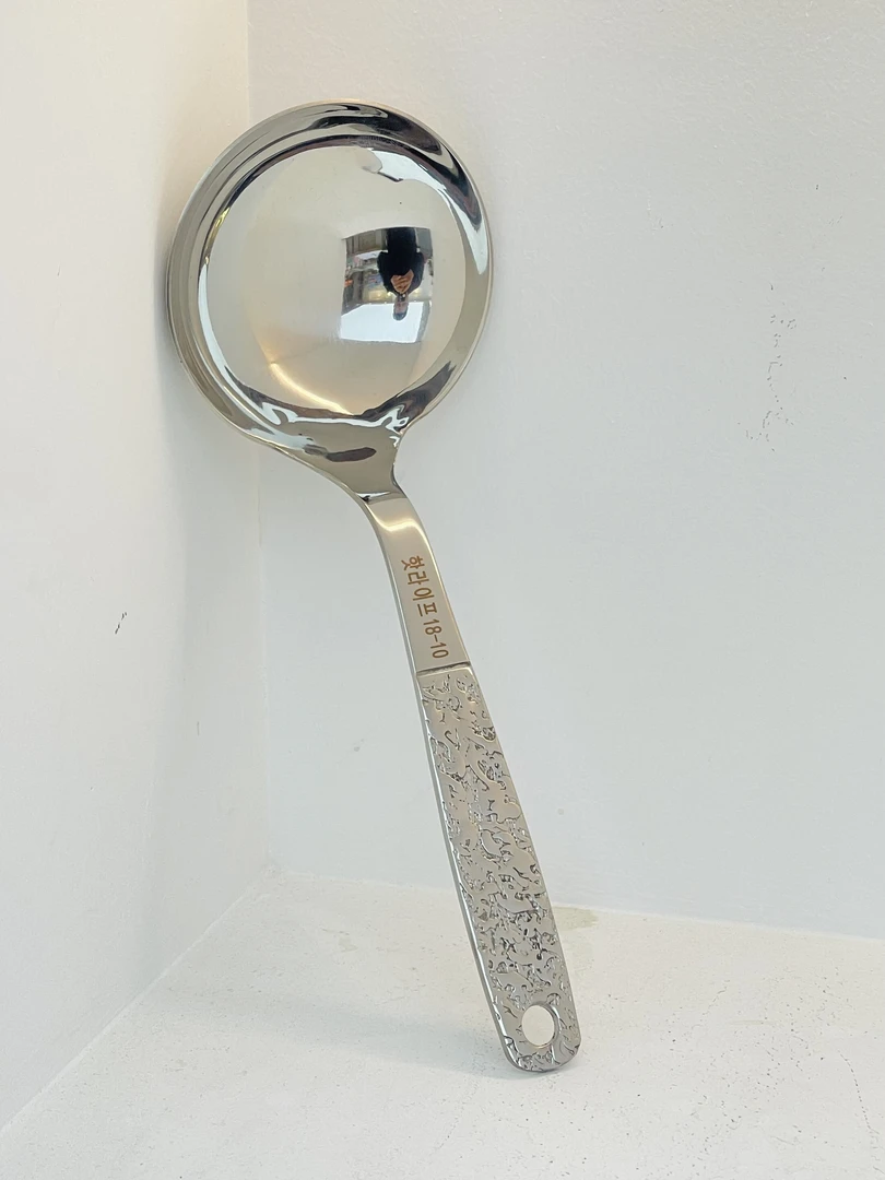 韩标！18-10不锈钢锤纹大圆勺单支装