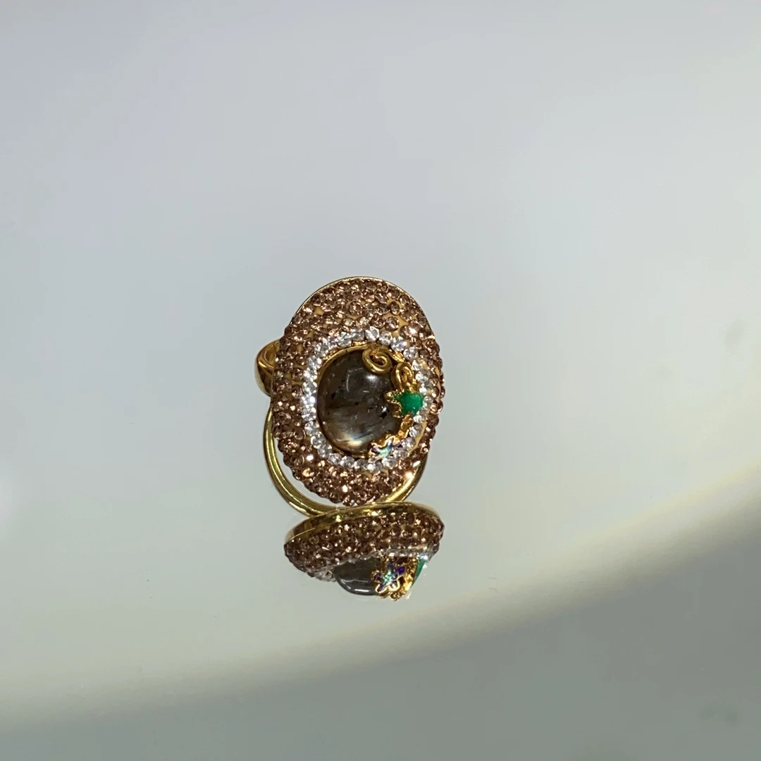 铜合金合成锆石戒指 TTSD HYG国风豪镶款戒指431