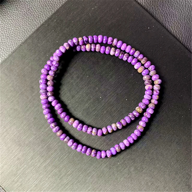 丝绒紫算盘珠项链s525多样性发一