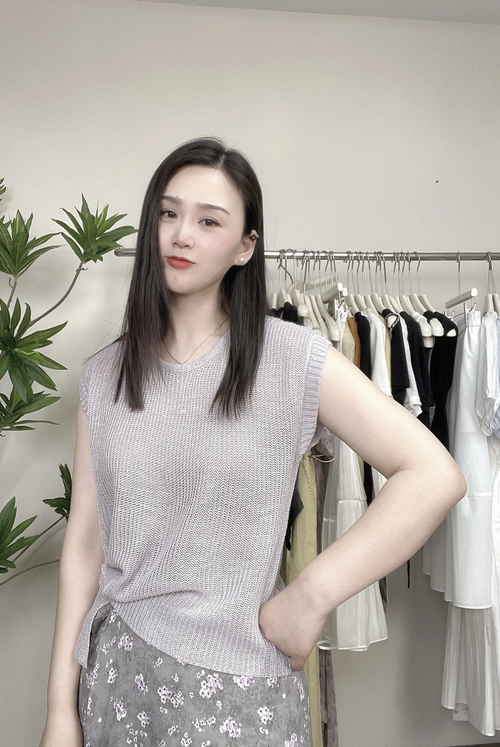 【两件套】气质修身显瘦针织短袖上衣➕碎花半身裙套装女