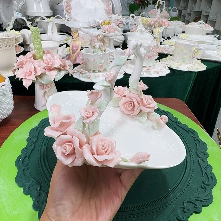 陶微瑕玫瑰花提篮餐盘