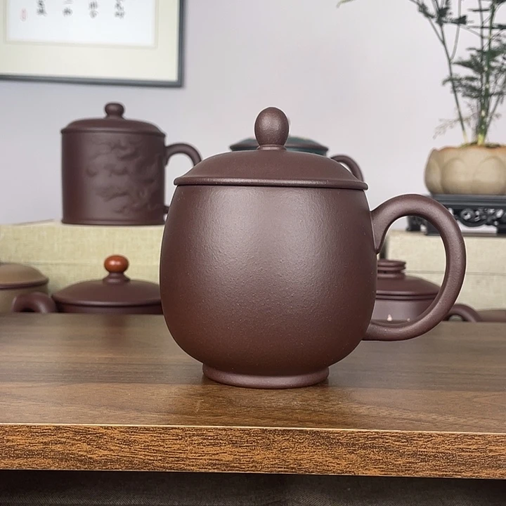 茶杯紫砂龙蛋400cc光素