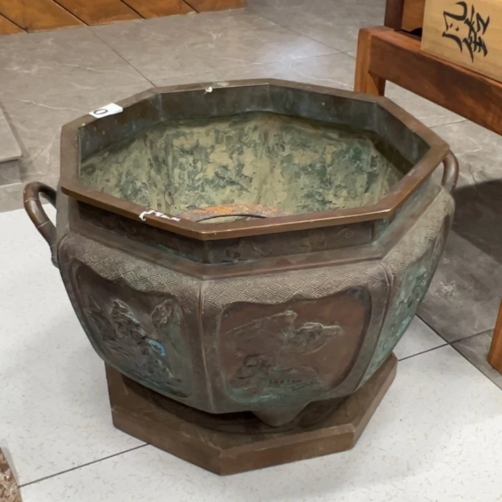 铜八面火钵茶器茶器