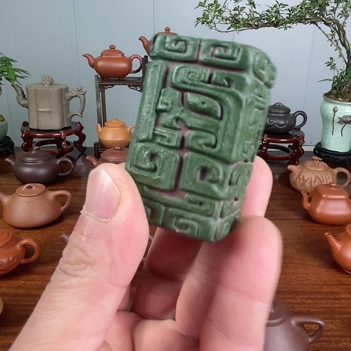 茶壶紫砂青铜纹盖置