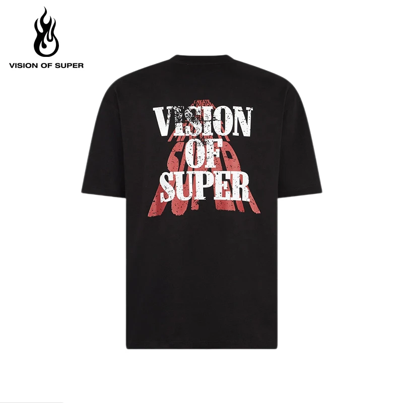 vision of super 字母logo印花宽松圆领短袖T恤 VS01129 男女同款