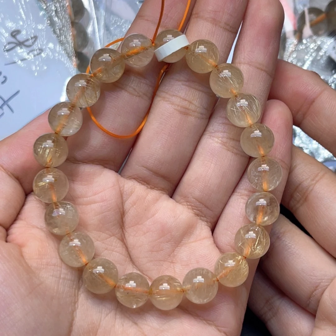花***子发晶未镶嵌手串9+mm