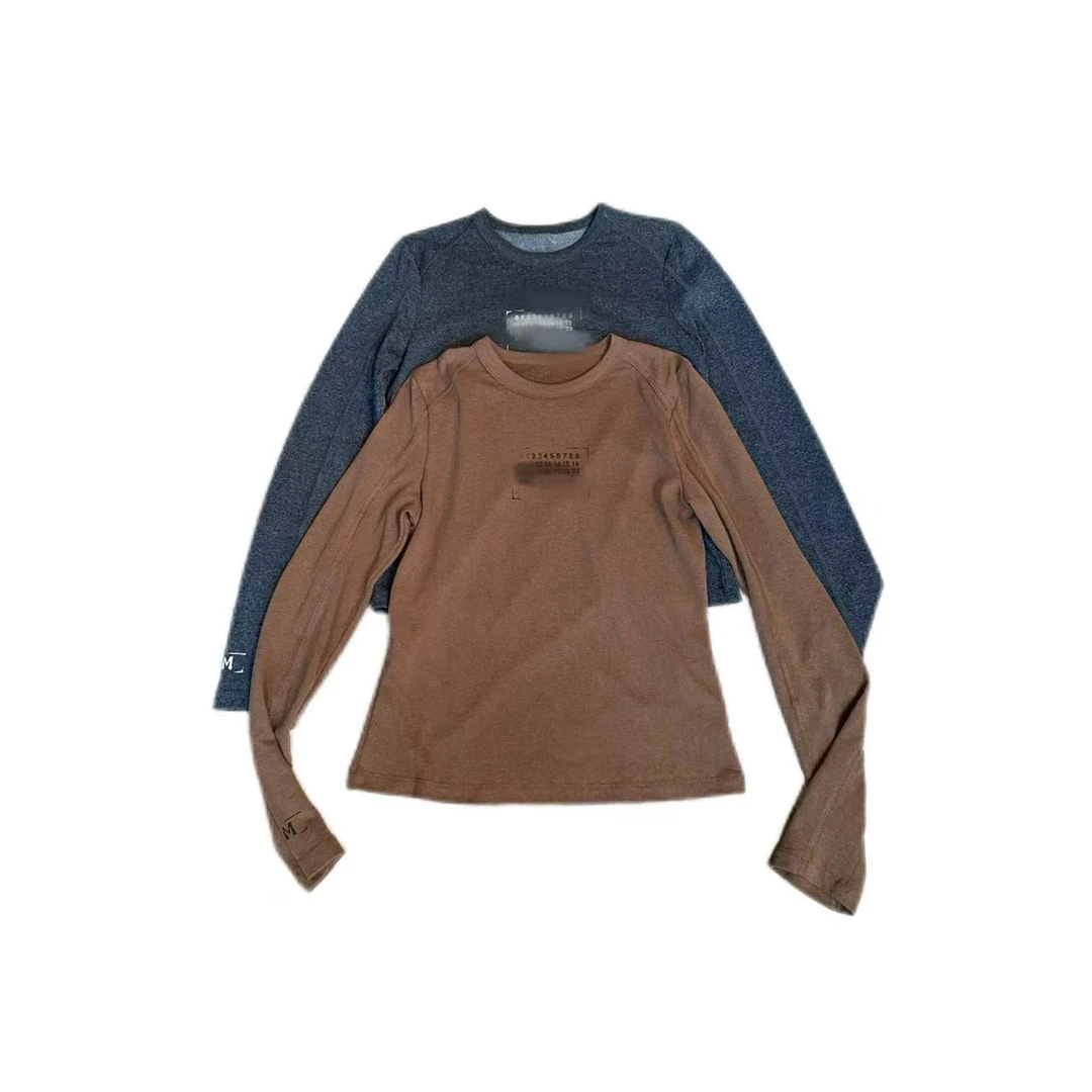 81142-必备单品数字字母印花三色长袖T恤