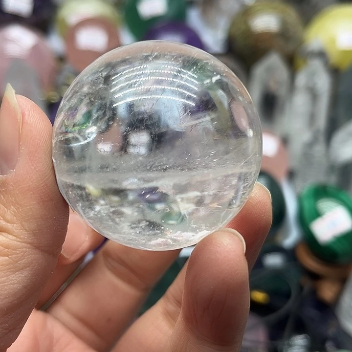 水晶珠宝半成品未镶嵌115克白水晶球