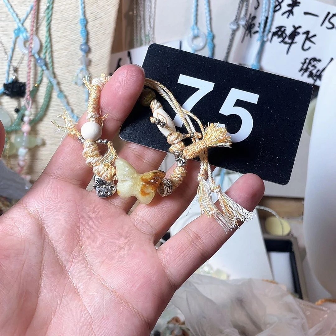 蛇纹石玉合金颈饰