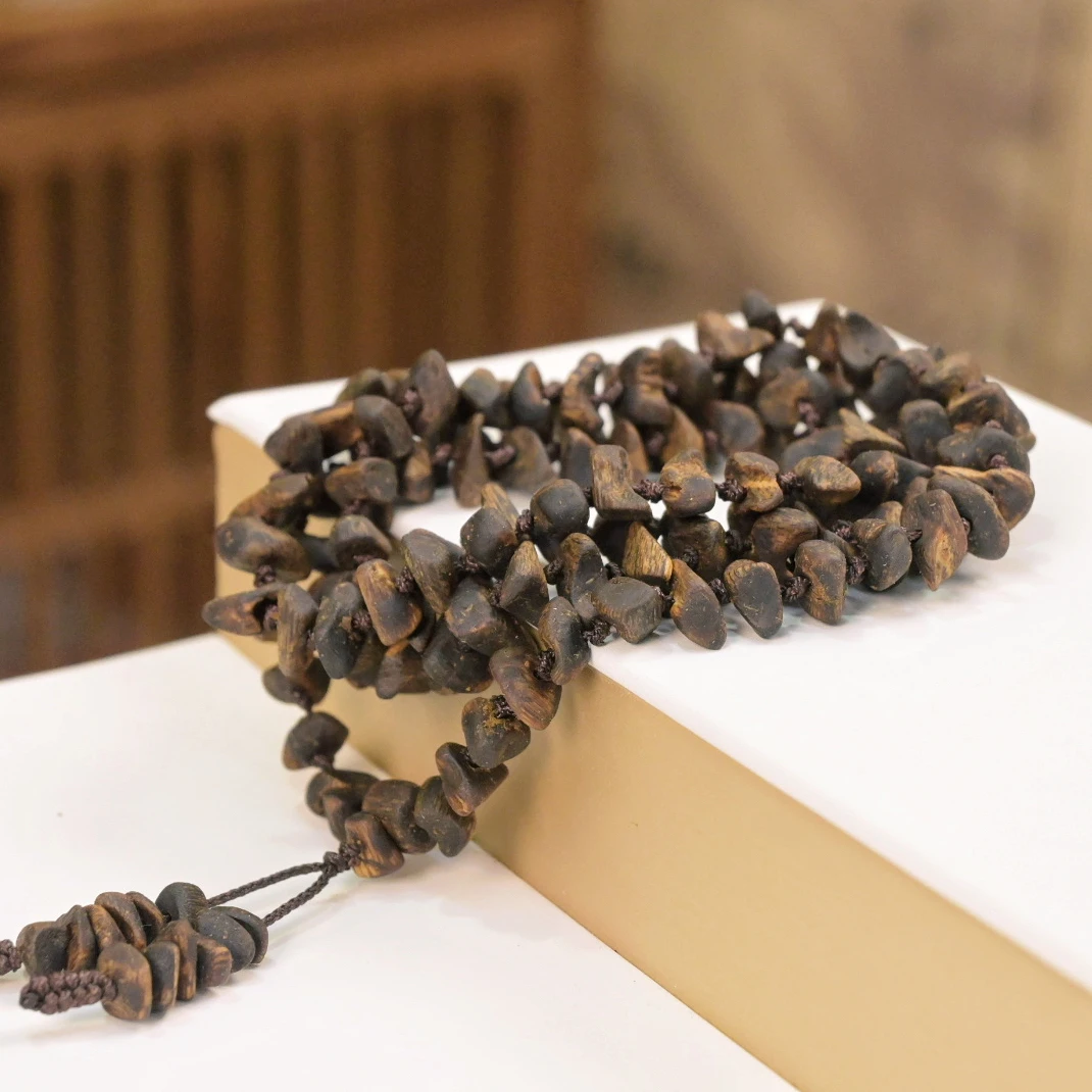 【汪府甄选】沉水级奇楠多圈佛珠手链脖挂沉香手串高端高油脂