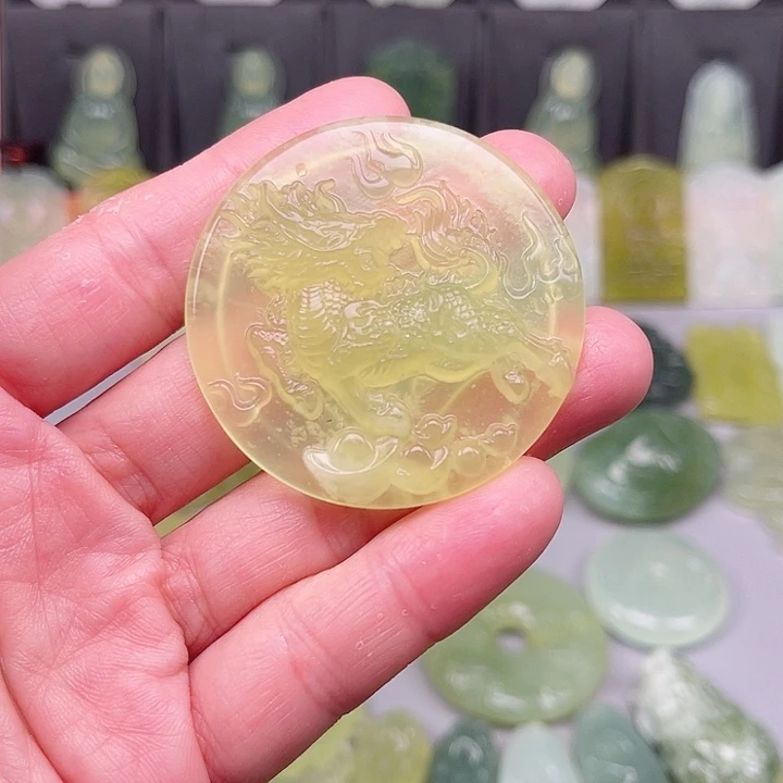 未镶嵌岫玉吊坠(赠链)栋*
