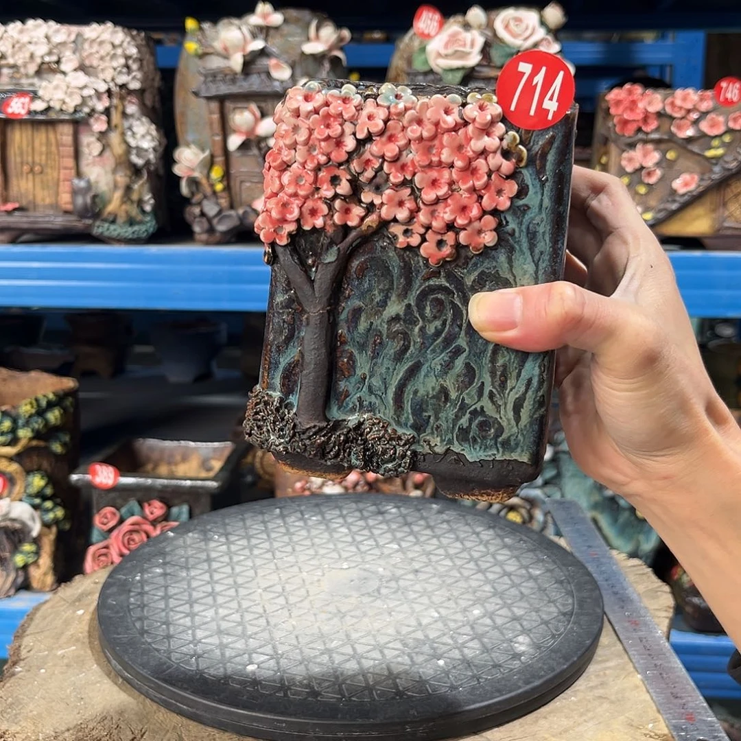 微瑕714 号陶然花器手工花盆