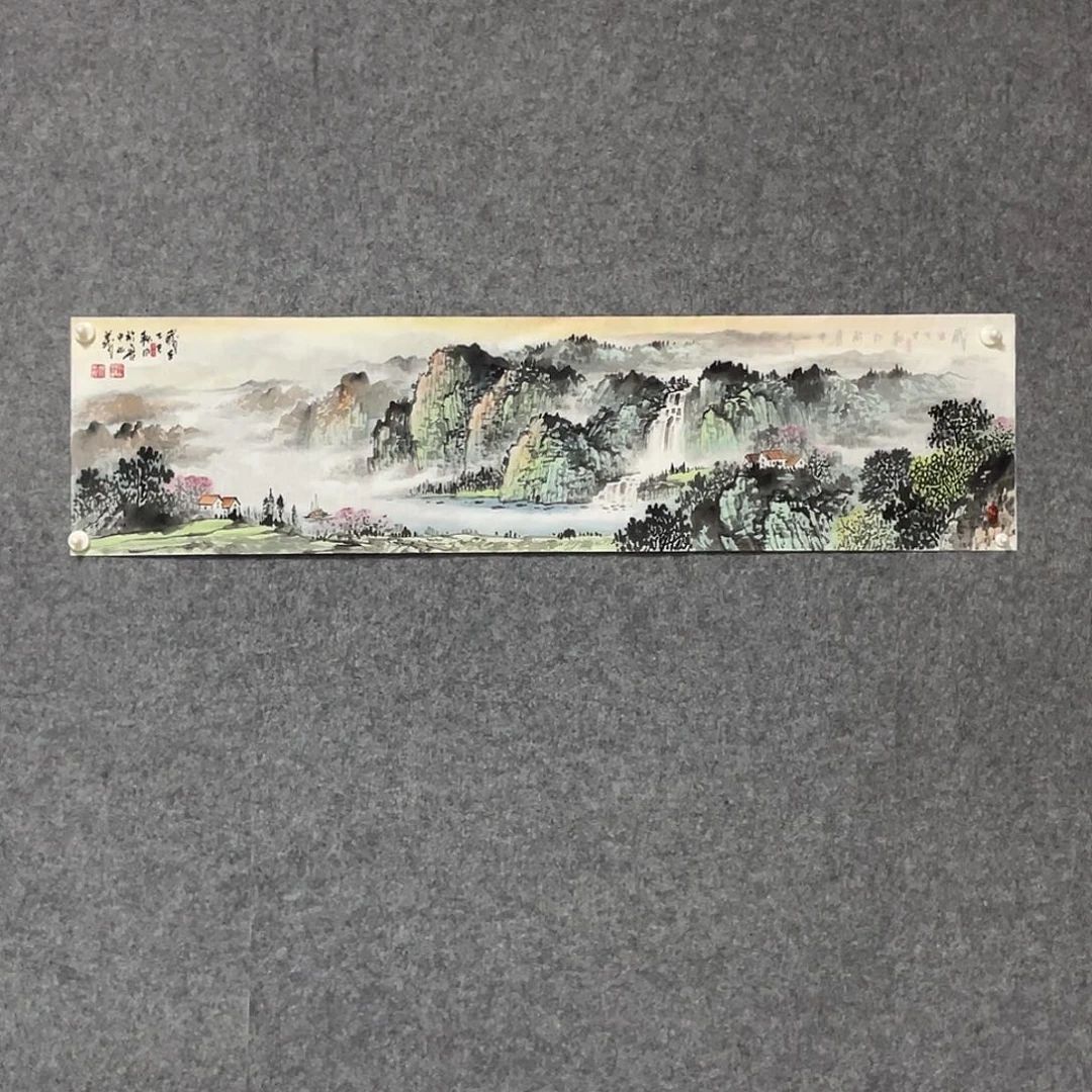 国画四尺对开画芯 捡漏