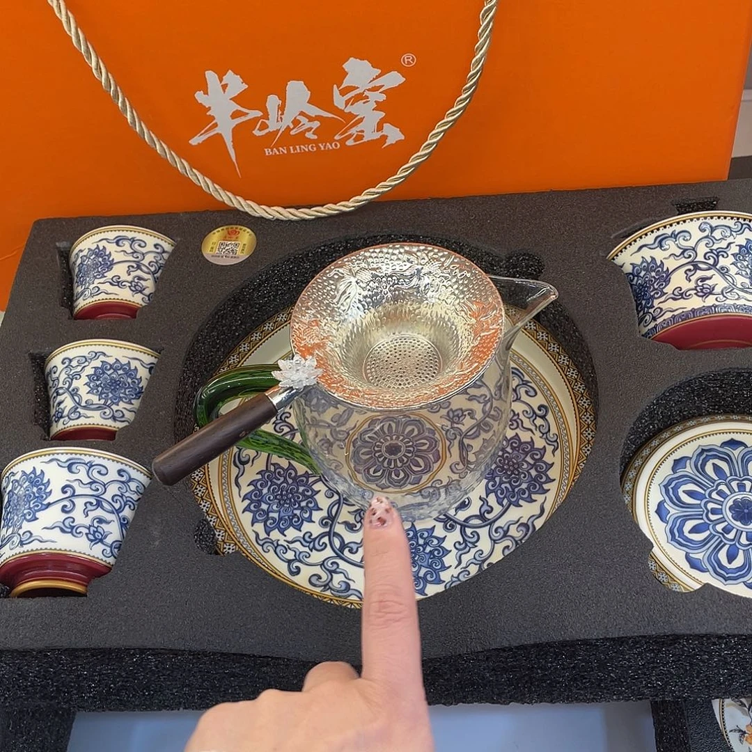 陶景德陶瓷盖碗茶具
