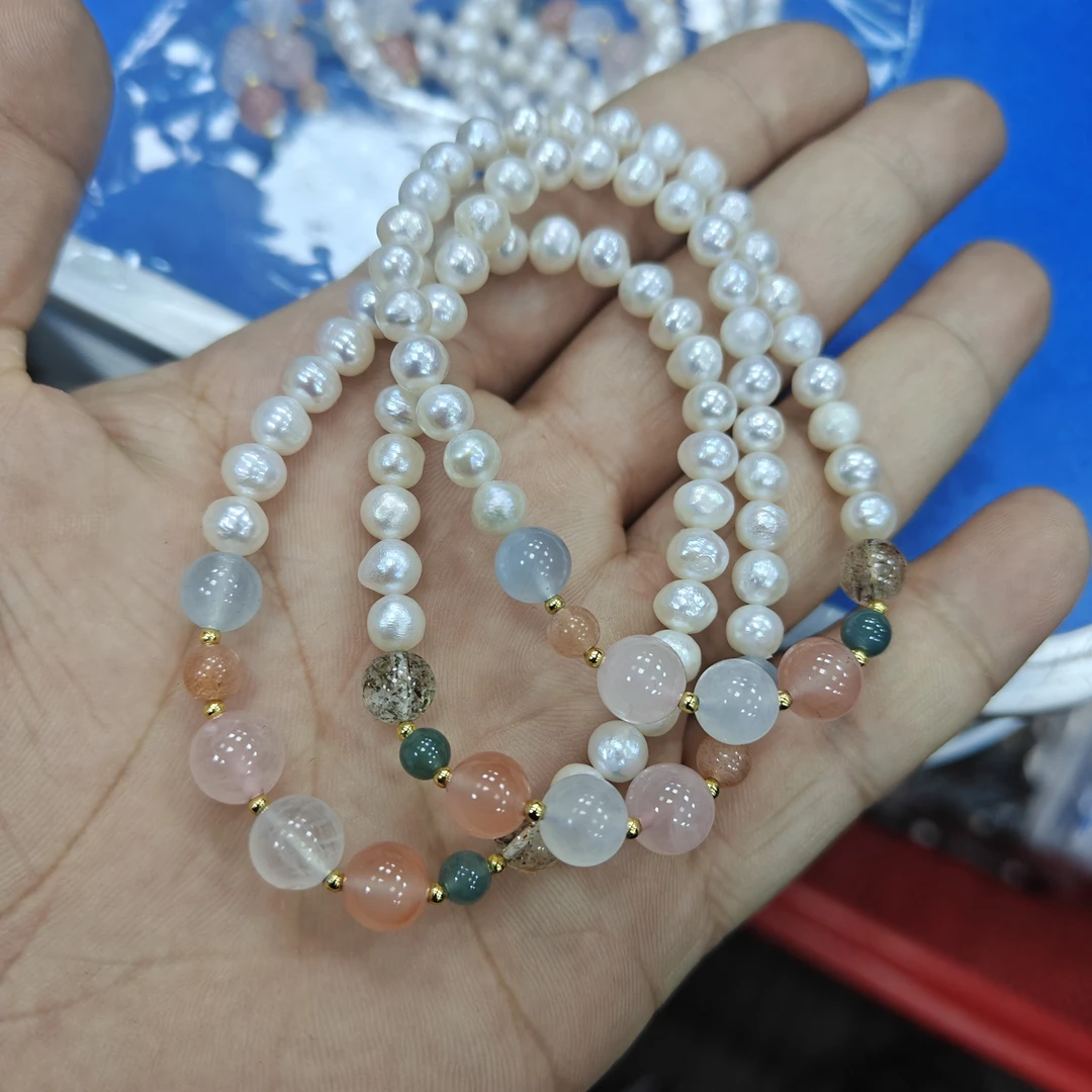 【书记甄选】天然原创淡水珍珠单圈手链 多样性发一件 约5mm JC3794