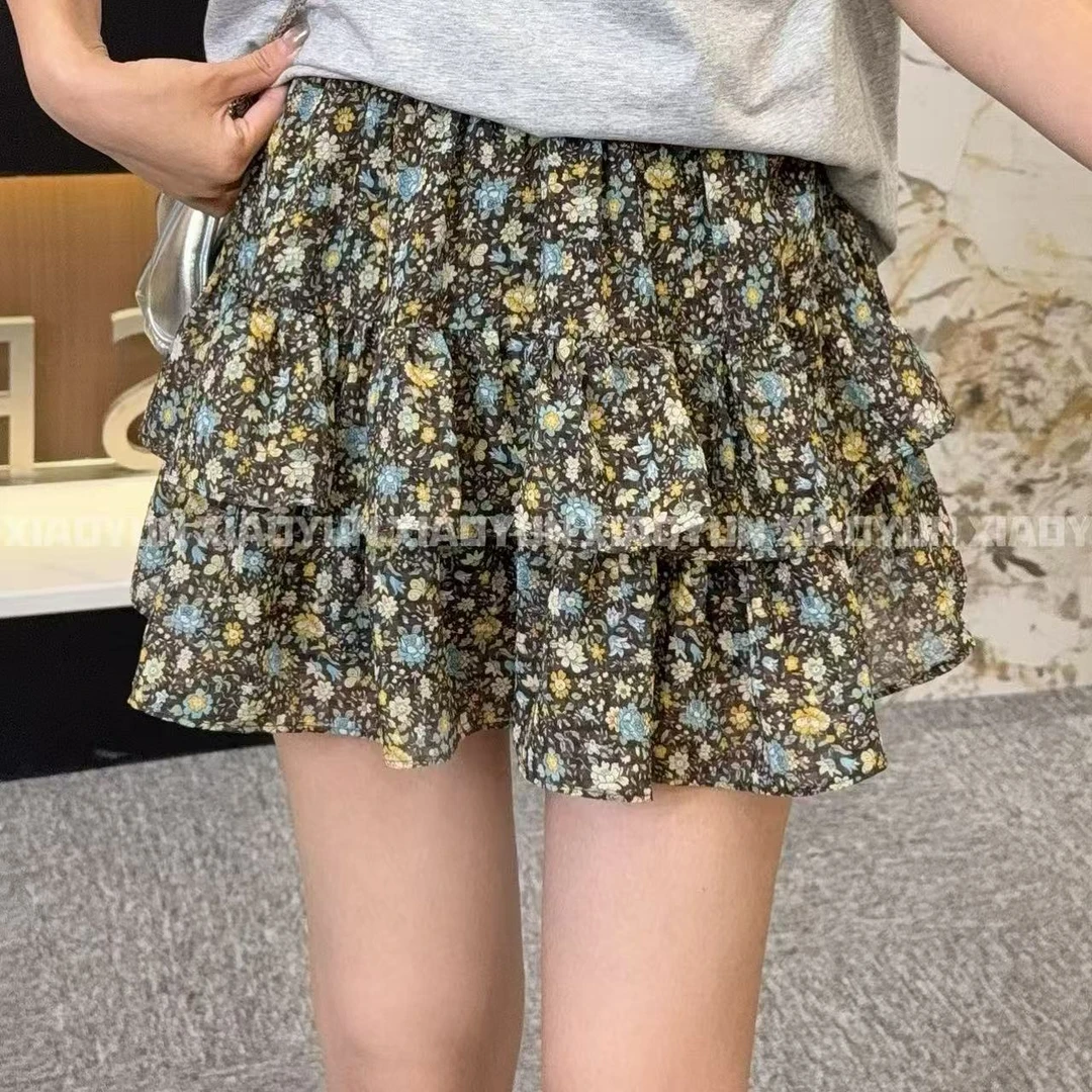 两色碎花短裙 小允姐姐2025新款时尚气质高级两色碎花短裙