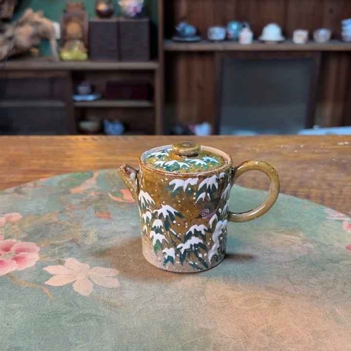 柴烧纯手工手绘陶瓷