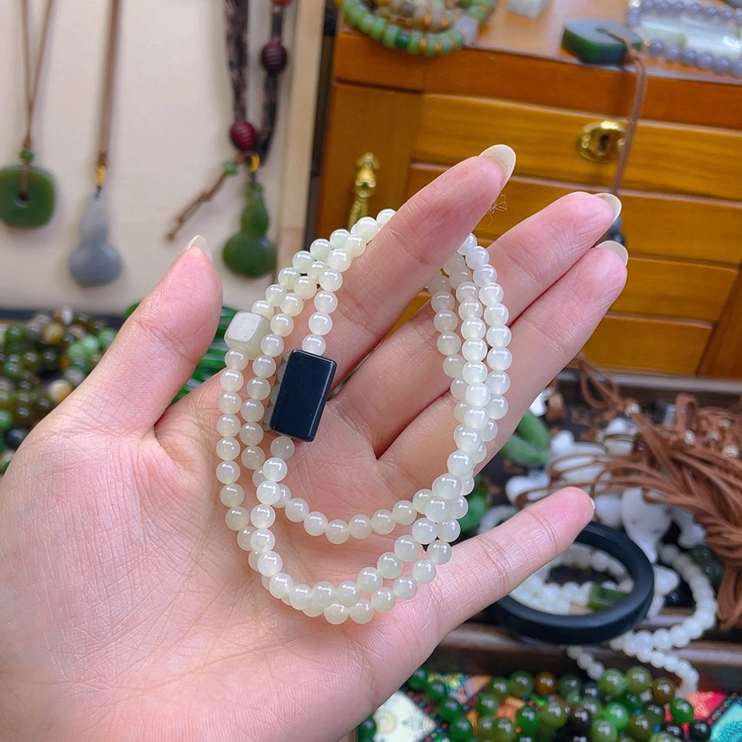 和田玉未镶嵌手链