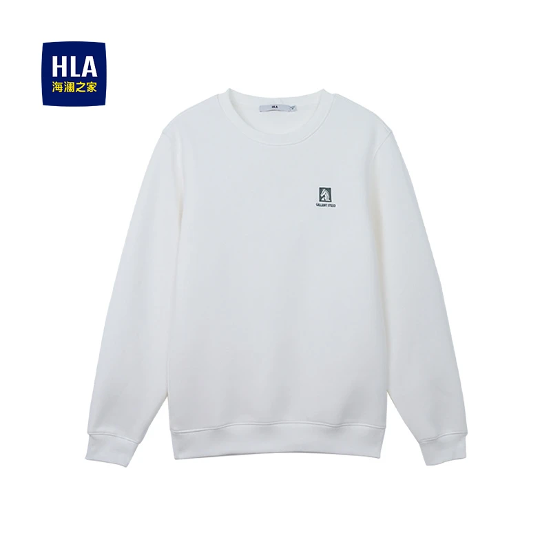 HLA/海澜之家圆领休闲舒适动物图案刺绣卫衣男