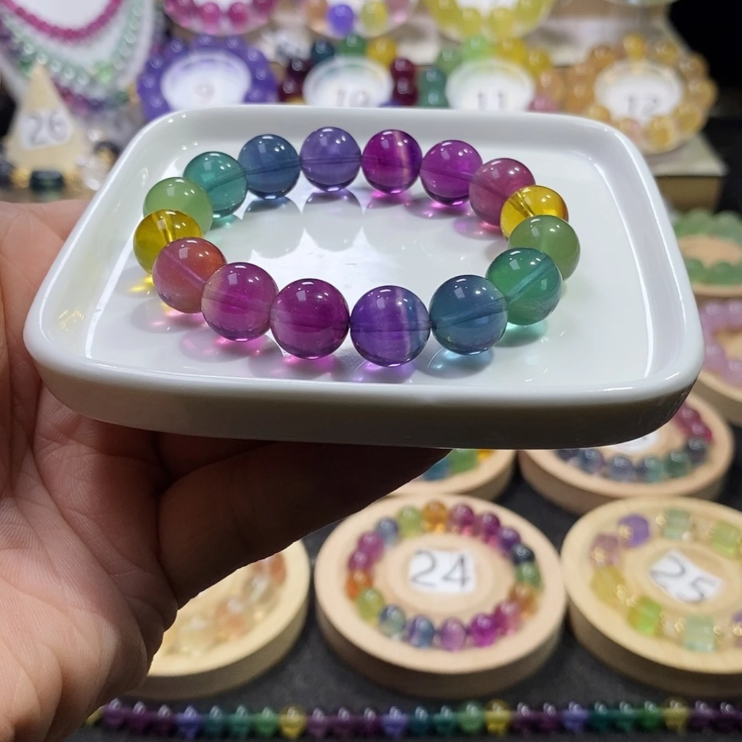 萤石手链未镶嵌彩虹