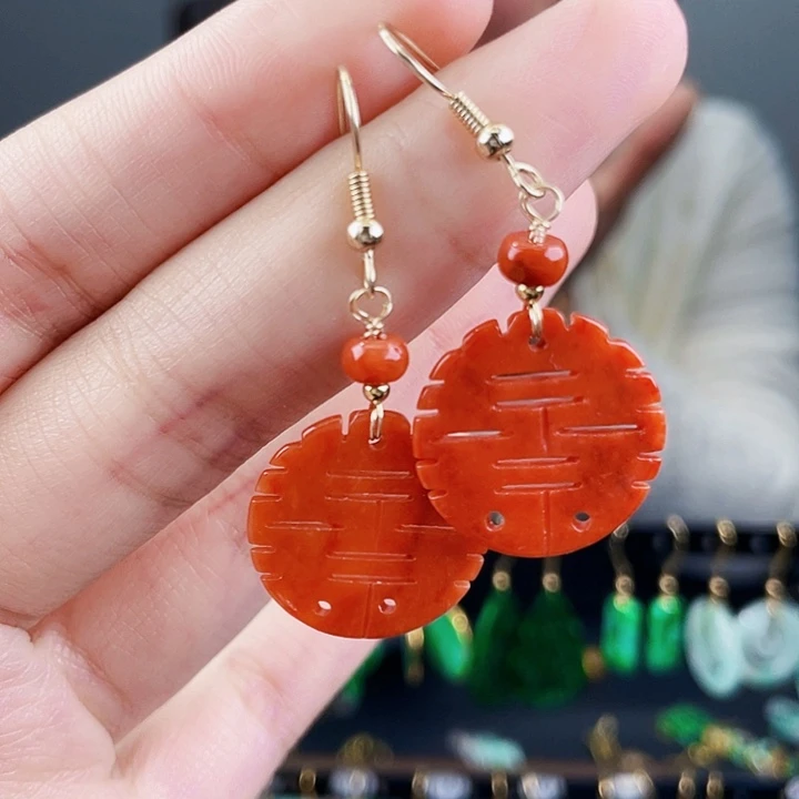 翡翠耳饰未镶嵌饰品