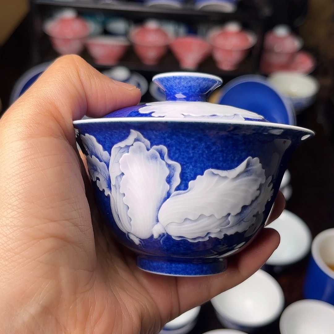 盖碗景德镇陶瓷微瑕