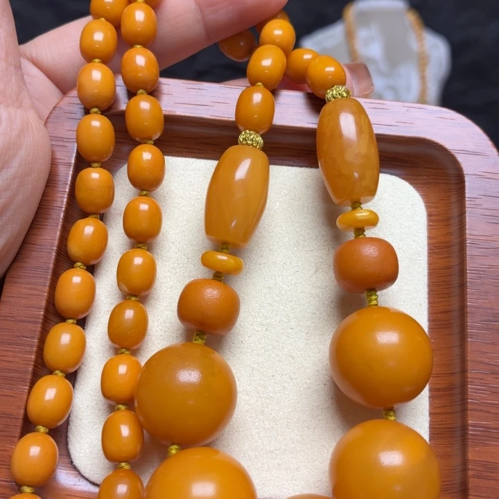 蜜蜡未镶嵌颈饰项链