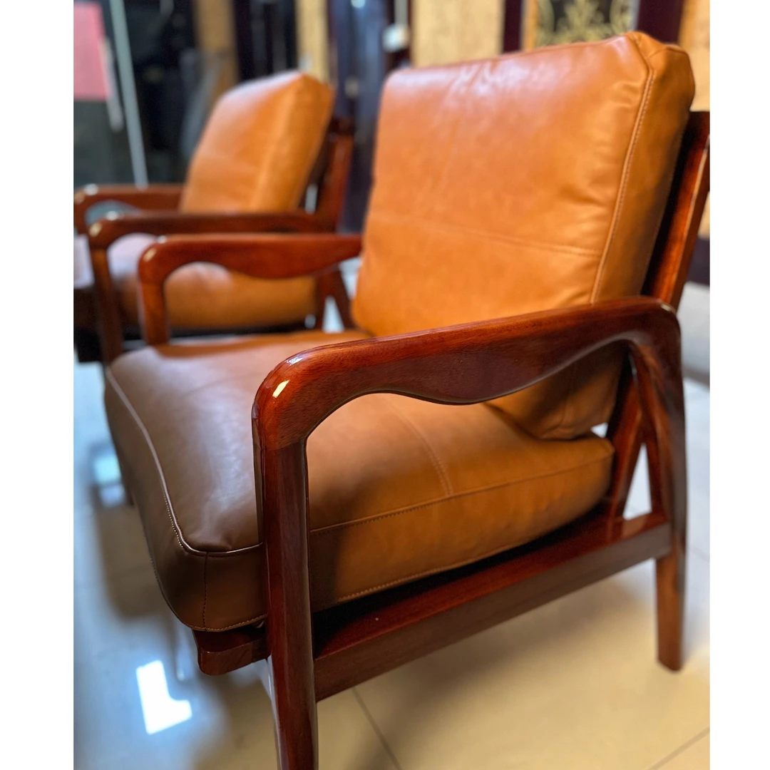 【花梨木沙发椅实木家具】新中式简约榫卯结构实木原木单人椅茶椅