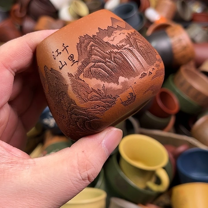 紫砂茶杯全手工紫砂主人杯