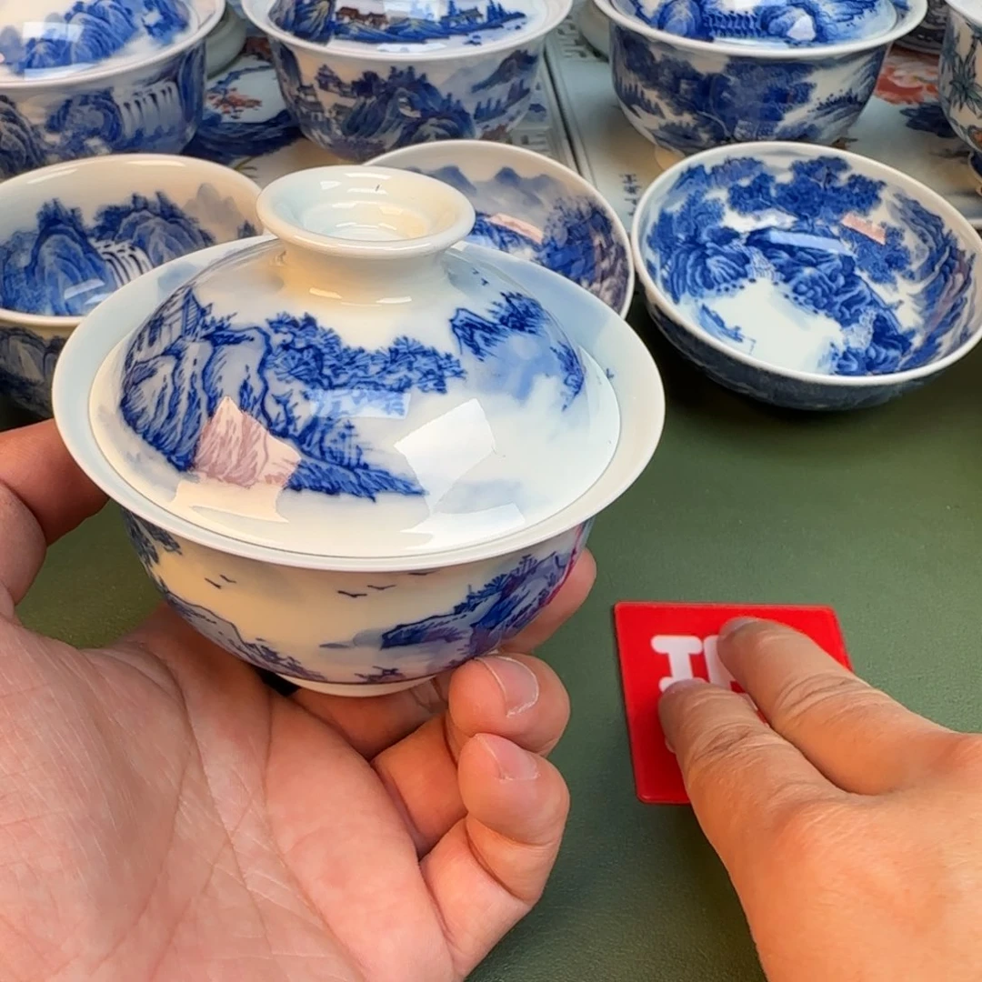 陶纯手工纯手绘茶具石头393