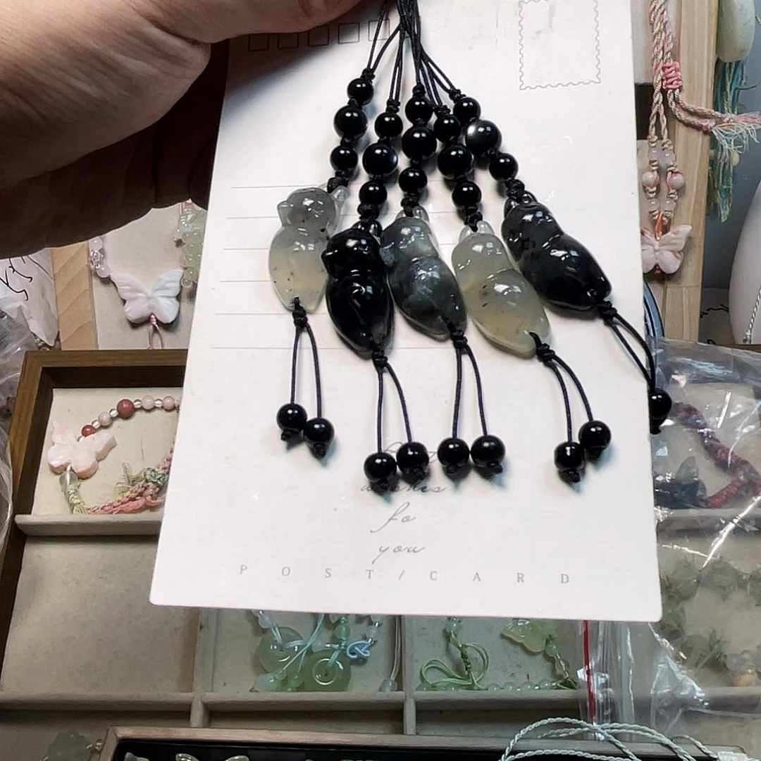 蛇纹石玉合金颈饰