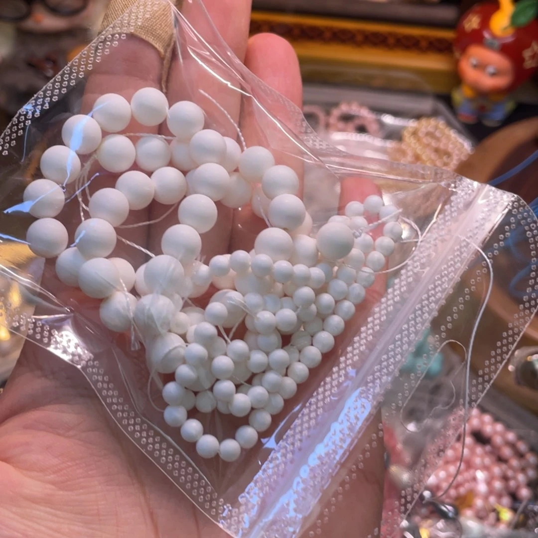 童***画磨砂白组合  手工diy半成品散珠