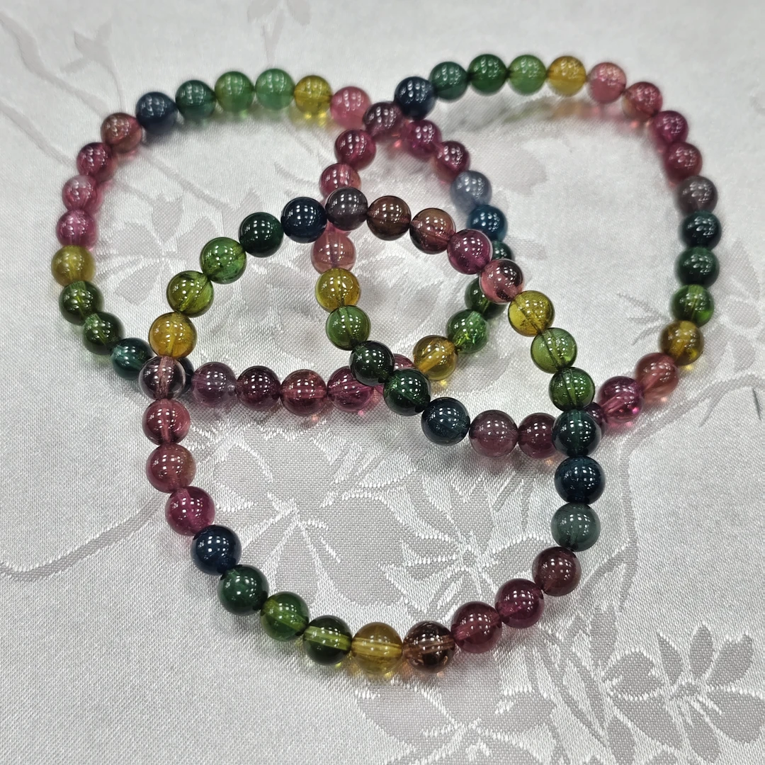 【书记甄选】天然碧玺单圈手链 多样性发一件 约6mm YT4924