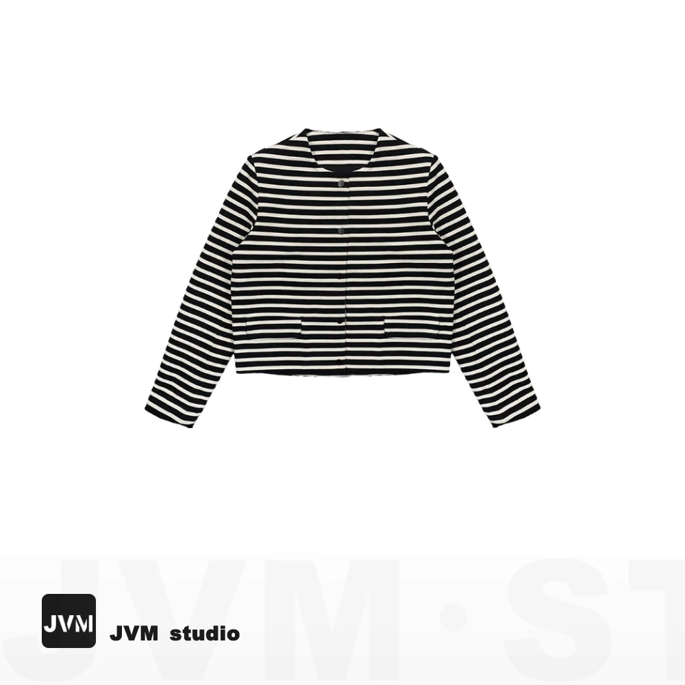 2024新款JVM定制9909时尚百搭潮流横条短外套9/10