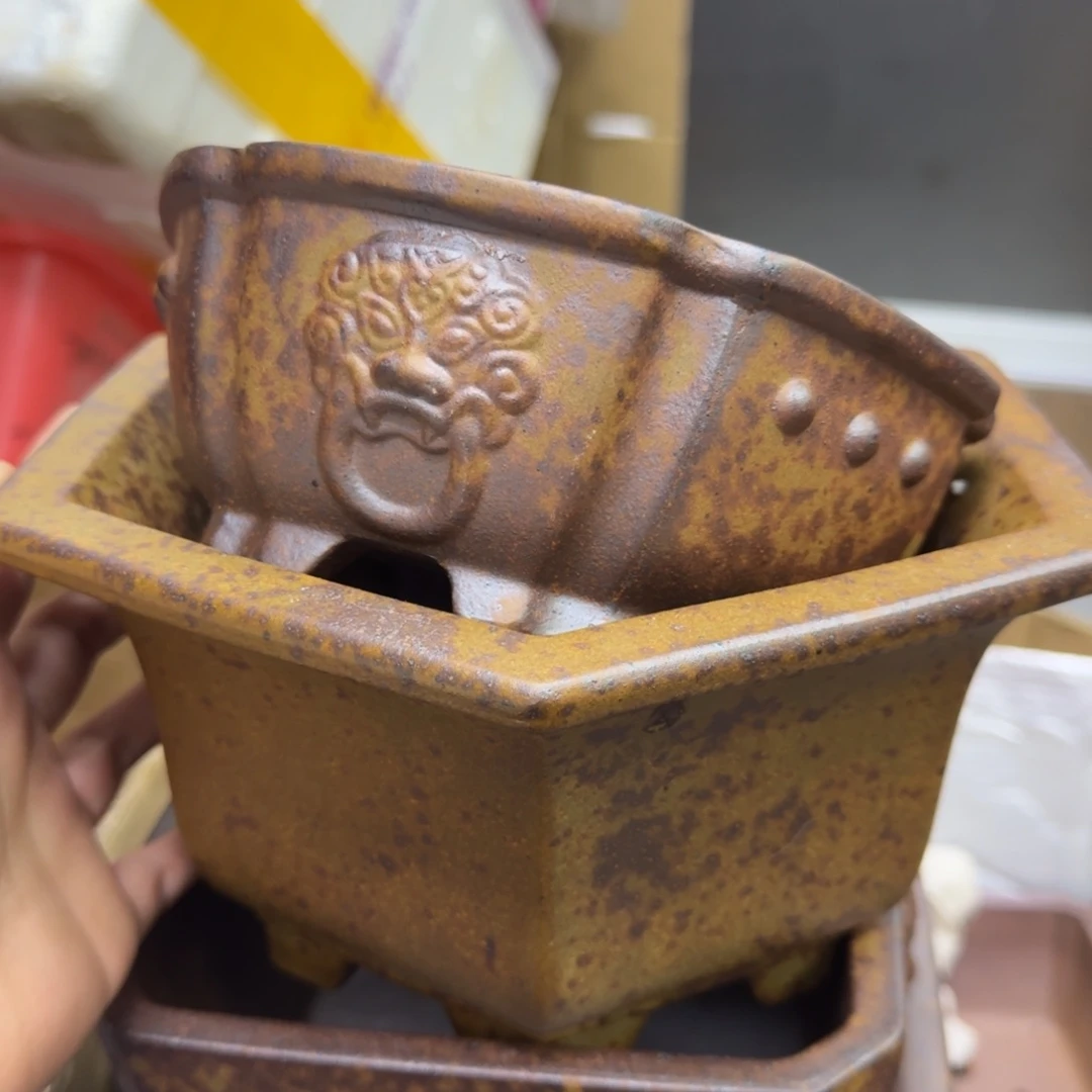 紫砂花盆宜兴紫砂瑕疵花盆