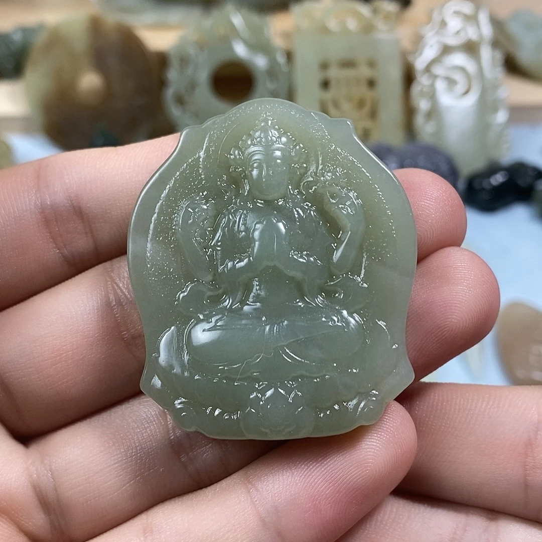 和田玉未镶嵌挂件