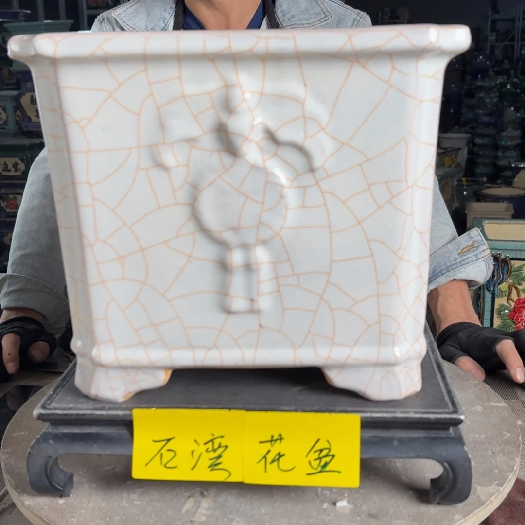 一风堂石湾花盆 内25*22缩釉微瑕