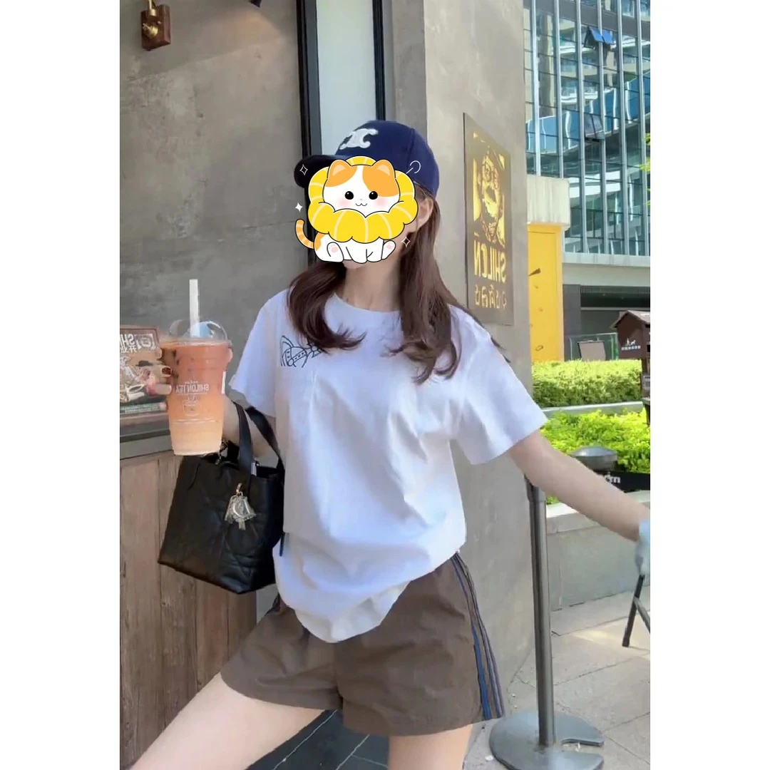 夏季薄款时尚显瘦短裤女小个子显高显腿长休闲松紧腰宽松百搭短裤