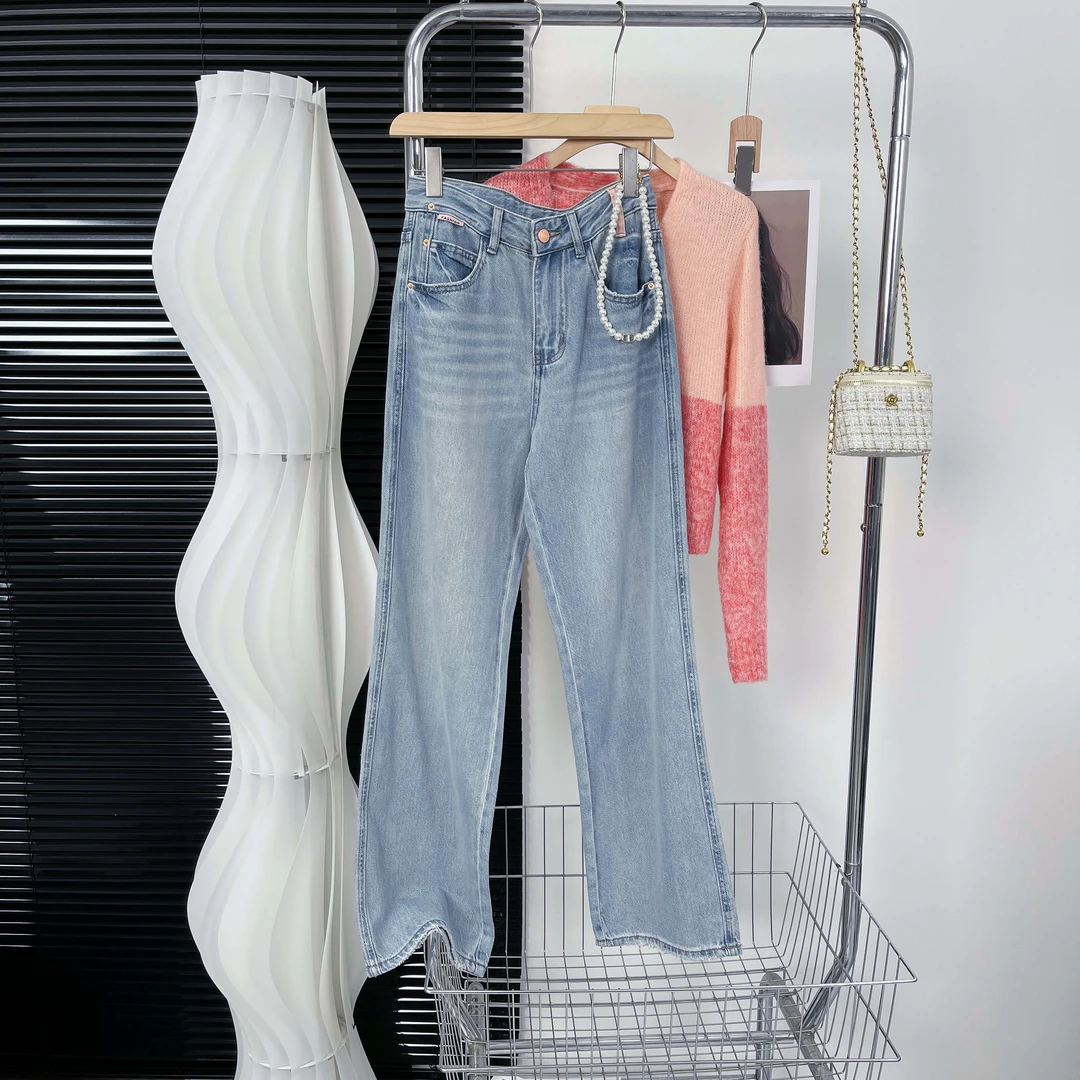 【2号链接】新款下装设计感牛仔裤55W