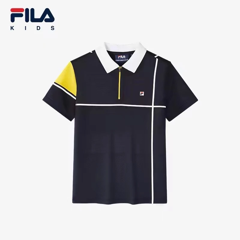 FILAKIDS斐乐儿童正品春夏中大童舒适透气运动短袖K12B433108F